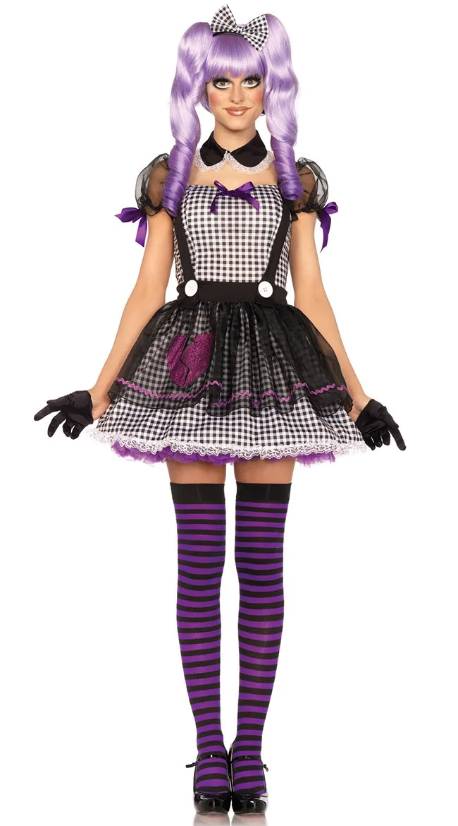 

Adult Crazy Girl Dead Eye Dollie Costume Rag Doll Cosplay Fancy Dress