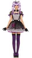 adult crazy girl dead eye dollie costume rag doll cosplay fancy dress
