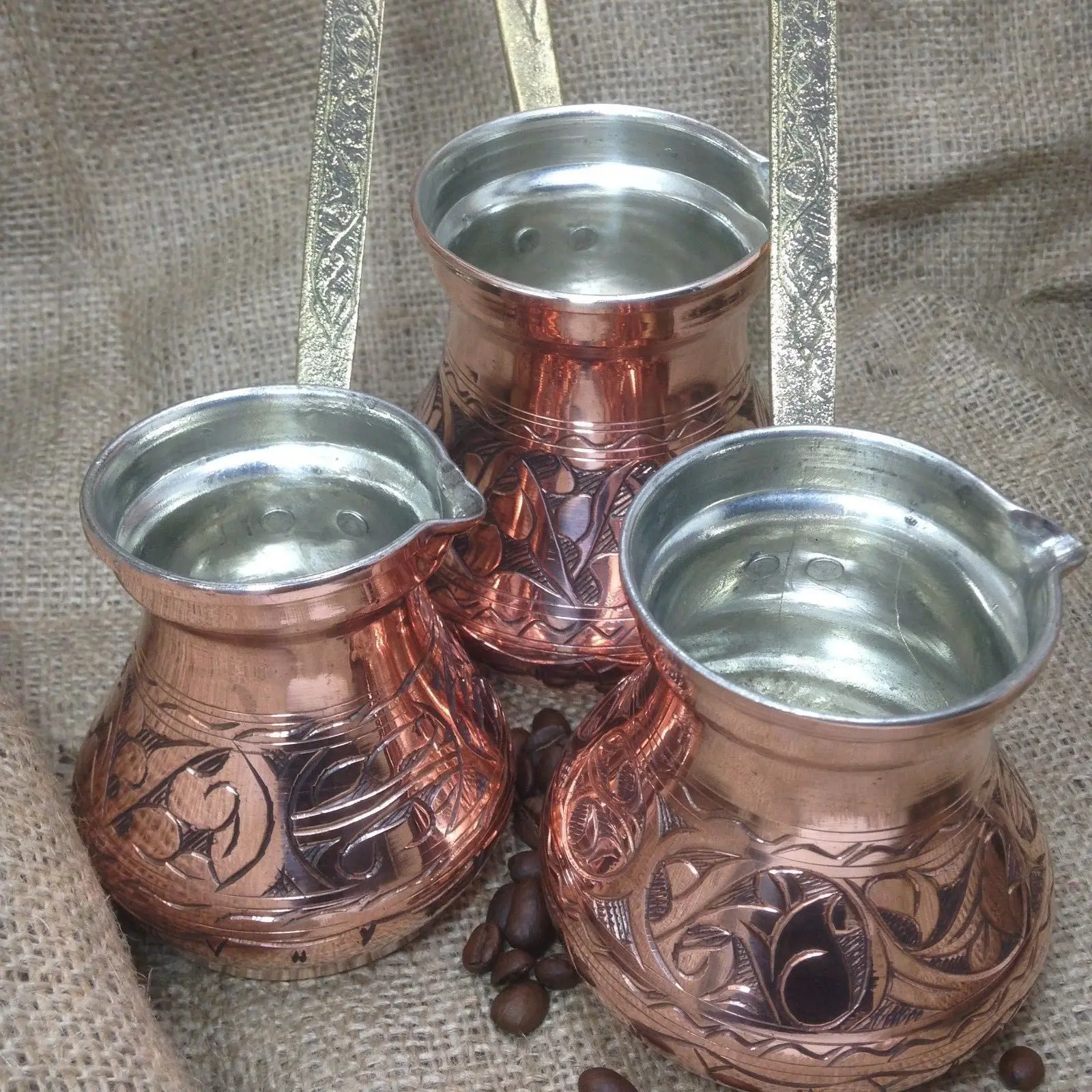 

Густой греческий арабский кофейник Плита Кофе красноватая медь