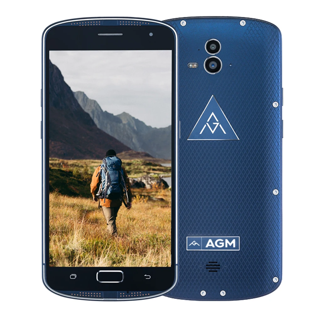 Оригинал AGM x1 Восьмиядерный IP68 Водонепроницаемый otg 4 ГБ + 64 13MP двойным задним