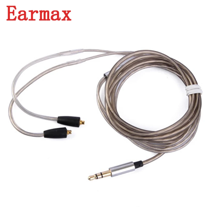 Earmax 3 5 мм MMCX аудио кабель 120 см 5N OFC посеребренные обновления наушников для SHURE SE215