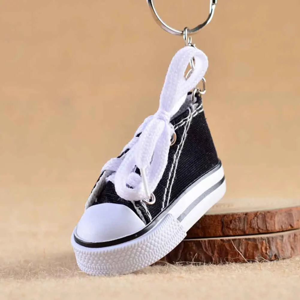 Холщовые кроссовки Mini Hi Top теннисная обувь брелок синий розовый черный белый