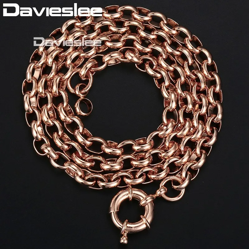 Davieslee 585 Rose Gold Necklace for Women Filled Chains Womens Jewelry Gift Party DLGN139 | Украшения и аксессуары