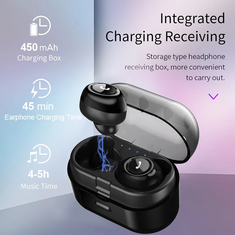 TWS Bluetooth 5 0 беспроводные наушники в ухо свободные руки спортивные гарнитура для