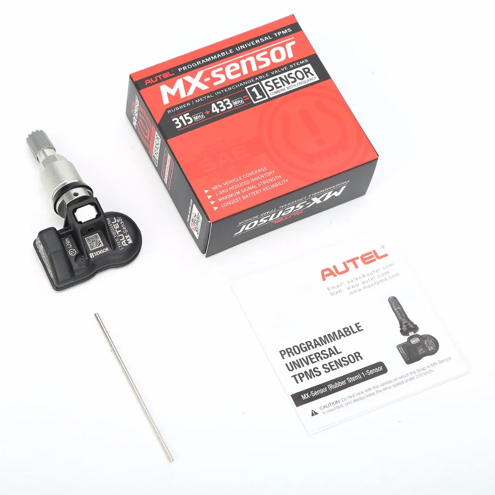 Autel шин Давление MaxiTPMS PAD MX-Сенсор 433 мГц и 315 TPMS Сенсор Поддержка программирования с
