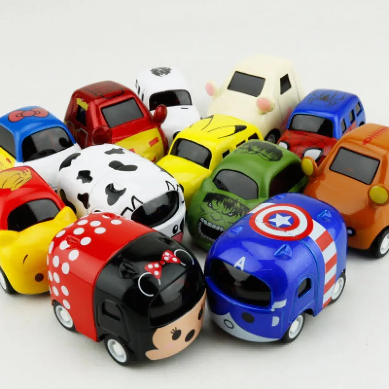 Новый мультфильм оттяните игрушечный автомобиль литье 1: 64 обратно в будущее