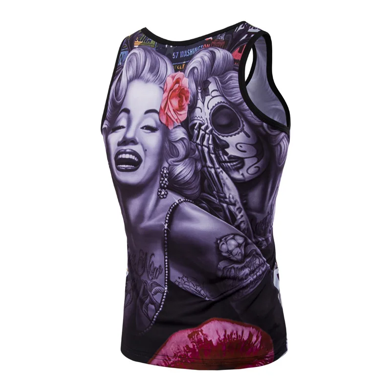 Оптовая продажа 3D Мэрилин Монро печать круглый вырез горловины человек