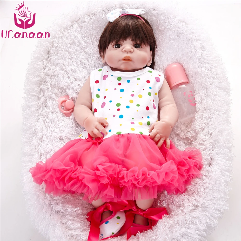 UCanaan/55 см Baby Alive Куклы новорожденных Reborn Doll Дети игрушечные лошадки силиконовые