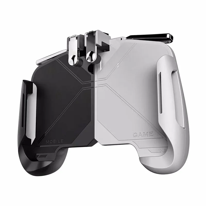 Black White AK16 PUBG контроллер геймпад L1R1 триггер стрельба огонь Aim Кнопка растягивающийся мобильный телефон джойстик геймпад для iPhone Android - Цвет: Black White