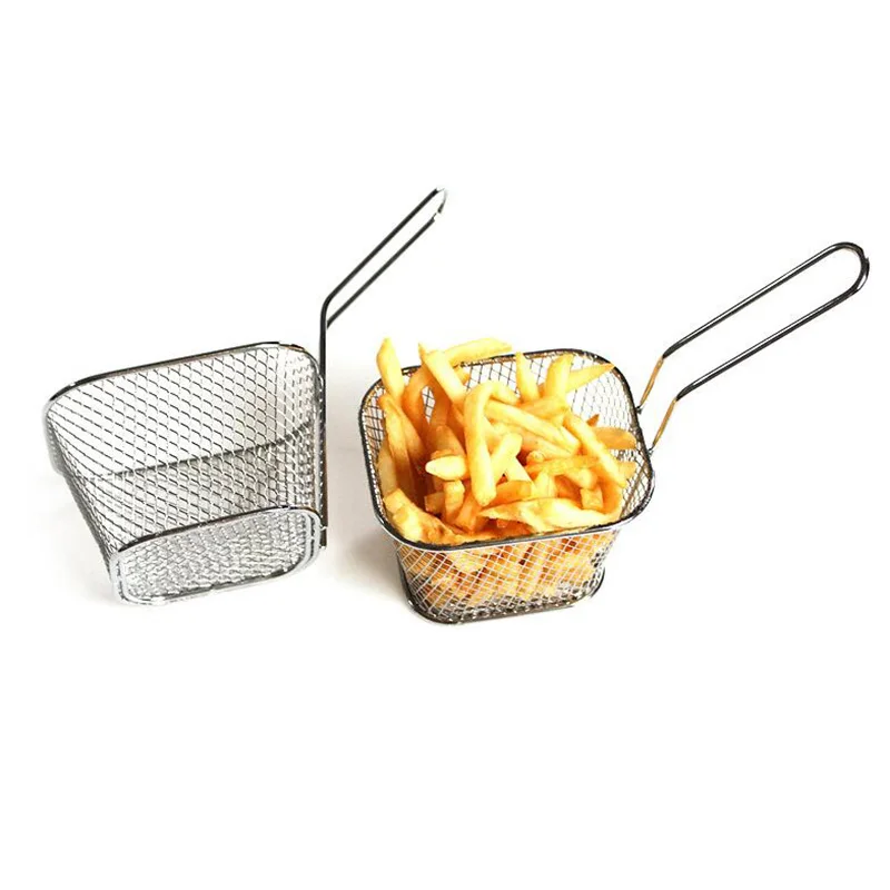 2 шт. мини сетка для фритюра квадратная корзина фильтр фритюрница картошки фри