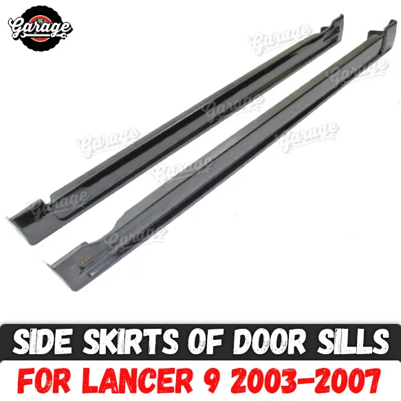 Боковые юбки для Mitsubishi Lancer 9 2003-2007 дверных порогов ABS пластиковые накладки обвес Тюнинг автомобиля внешний вид 1 комплект/2 шт
