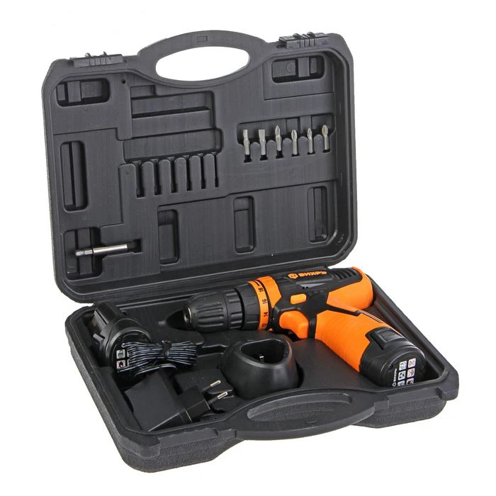 Iуруповерт аккумуляторный Вихрь ДА 12Л 2К 12В 1300мАч|cordless drill|electric drillbattery cordless drill |