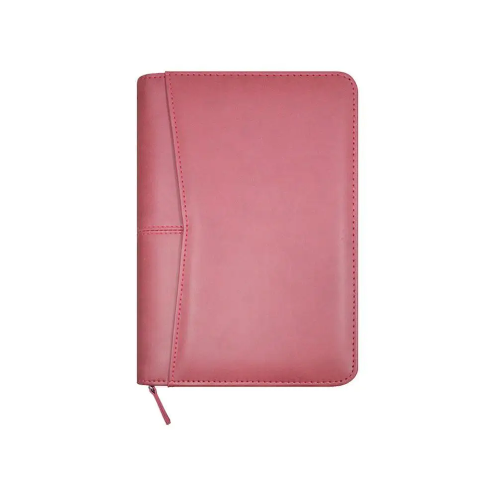 Red Godery Padfolio/портфель, кожаный на Молнии Padfolio портфель Binder 5x8 блокнот для письма, профессиональный бизнес-портфель - Цвет: Red