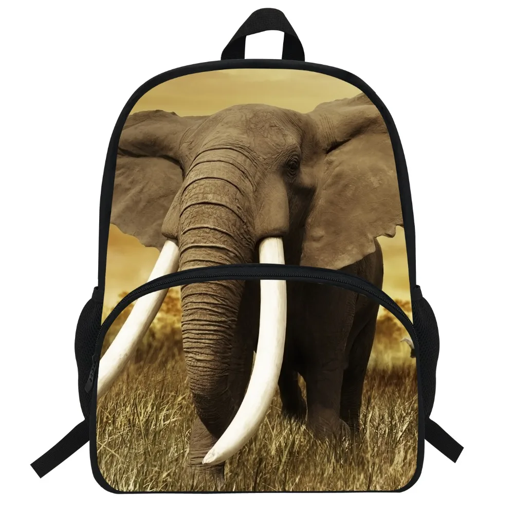 Популярный детский рюкзак с животными 16 дюймов, Сумка с принтом слона для детей, рюкзак с принтом слона, рюкзак с животными из зоопарка для д... от AliExpress WW