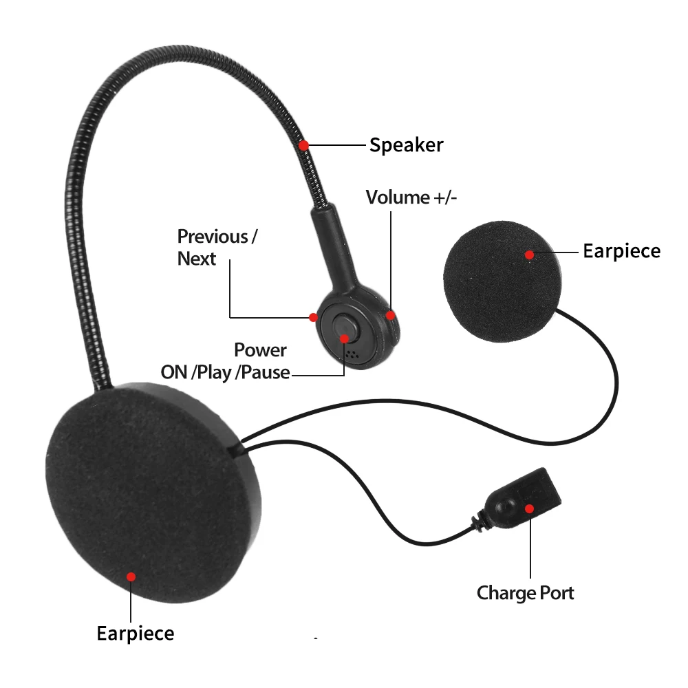 Беспроводная гарнитура для мотоциклетного велосипедного шлема Bluetooth 4 1 10s
