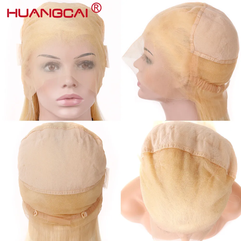 

613 Blond Full Lace Human Hair Wigs Remy Brazilian Body Wave Wig With Baby Hair Pre Plucked 150% Glueless Full Lace Wig Remy