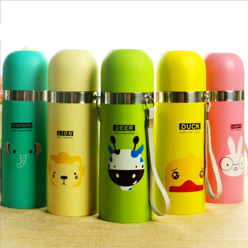 Термокружка Из Нержавеющей Стали С мультяшным животным Вакуумная бутылка из