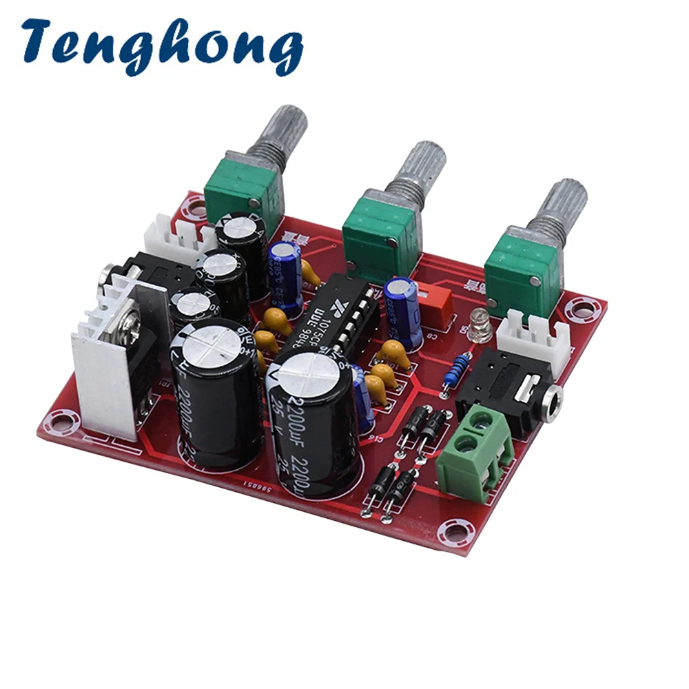 

Tenghong Preamp Tone Board XR1075 BBE Digital Tuning Board Audio Processor Preamplifier Board AC DC 12V High Quality AMP Module
