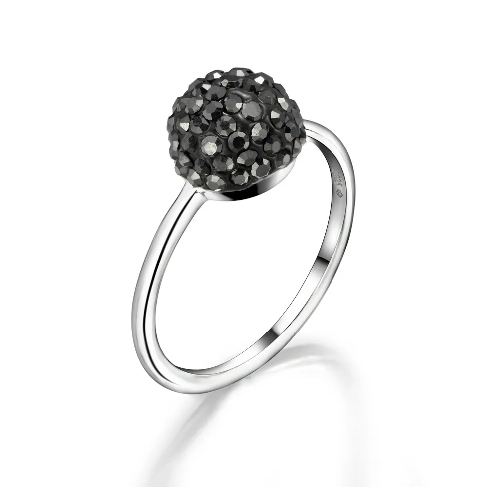 Кольца из настоящего серебра 925 пробы Dormith с хвостом из серых и белых чешских кристаллов для женской ювелирной продукции, размеры 7#8# доступны.