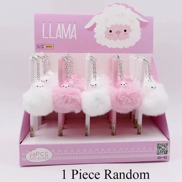 Розовый фламинго Kawaii 1 шт. красивые, из плюша Лебедь гелевые ручки для девочек Подарки нейтральные ручки школы письменные принадлежности канцелярские принадлежности - Цвет: 1 pcs Random