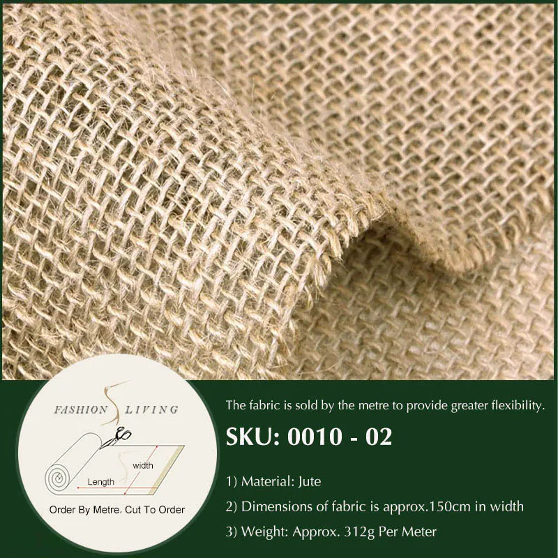 Классический льняной коричневый грубой ткани sackcloth грубой ткани обивка Джутовая Ткань натуральные Льняные ткани - Цвет: 02-150cm Wide