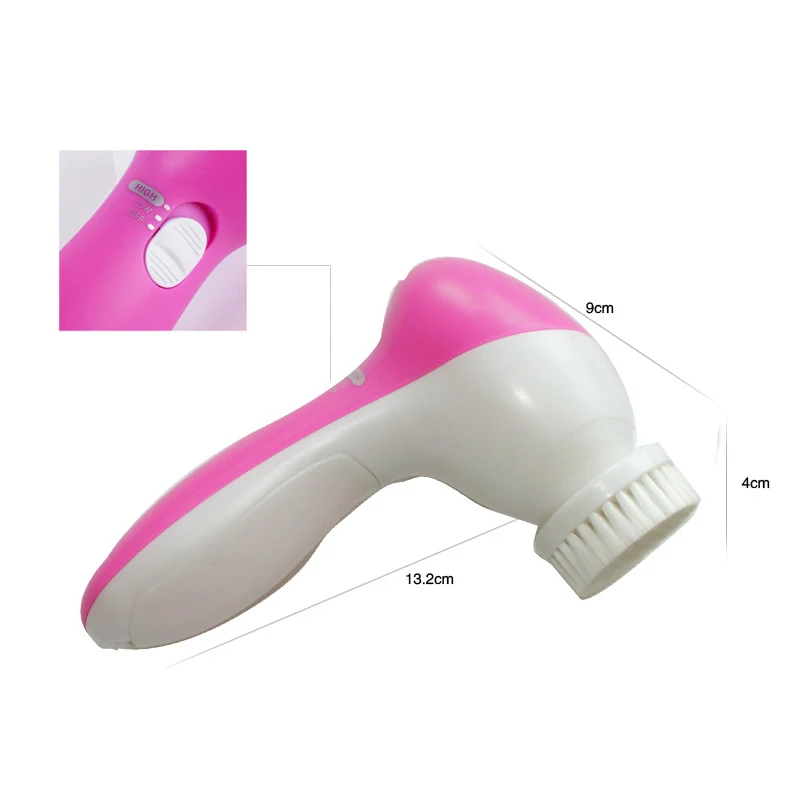 Профессиональное электрическое очищающее средство для лица 5 в 1 электрическая Очищающая щетка для лица Массажер для черных точек от акне