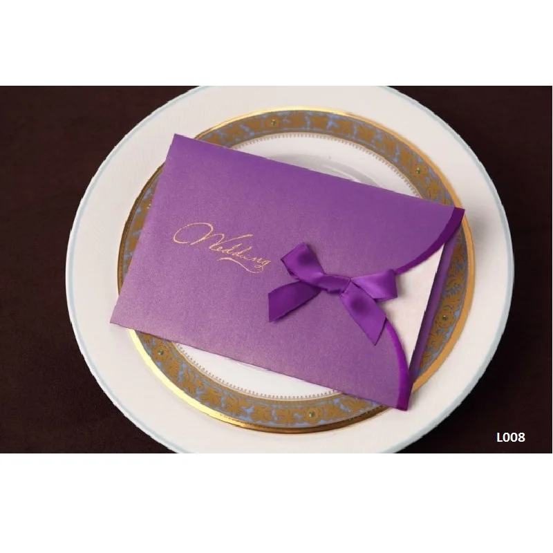 L008 Элегантное Свадебное приглашение карты классический дизайн в то время как