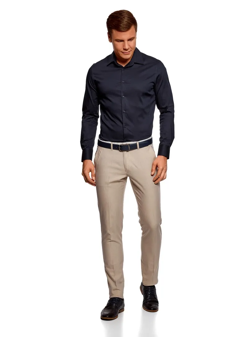 oodji Рубашка базовая с длинным рукавом 3B140000M 34146N|shirt|shirt shirtoodji |
