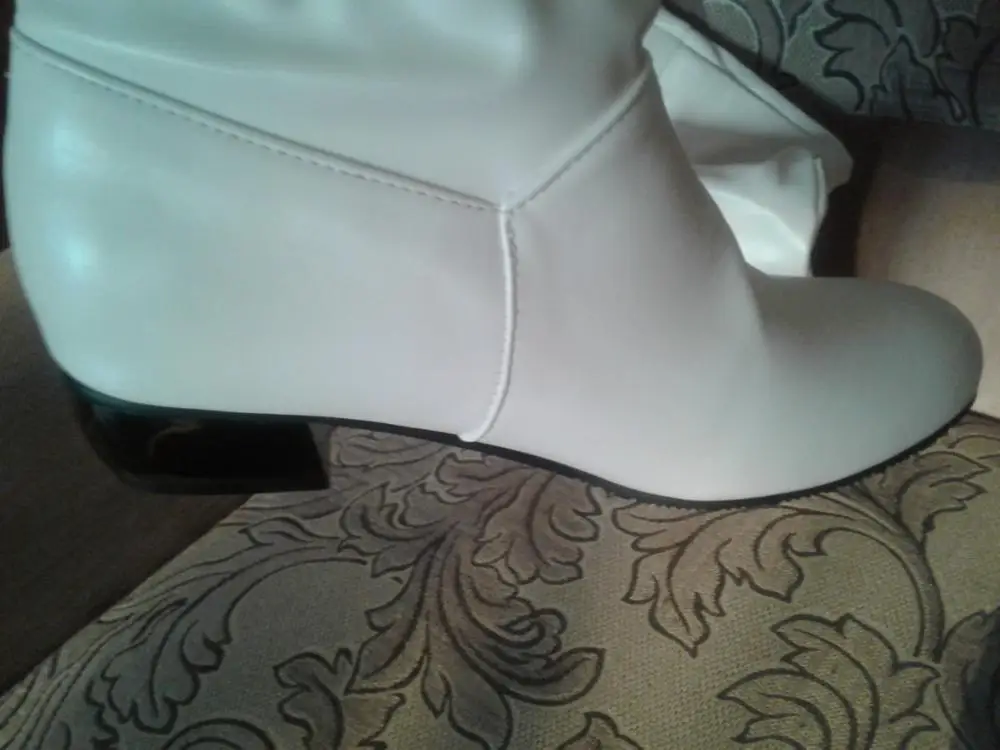 Женские полусапожки на низком каблуке MORAZORA, белые, черные или коричневые полусапожки большого размера, новинка сезона весна-осень