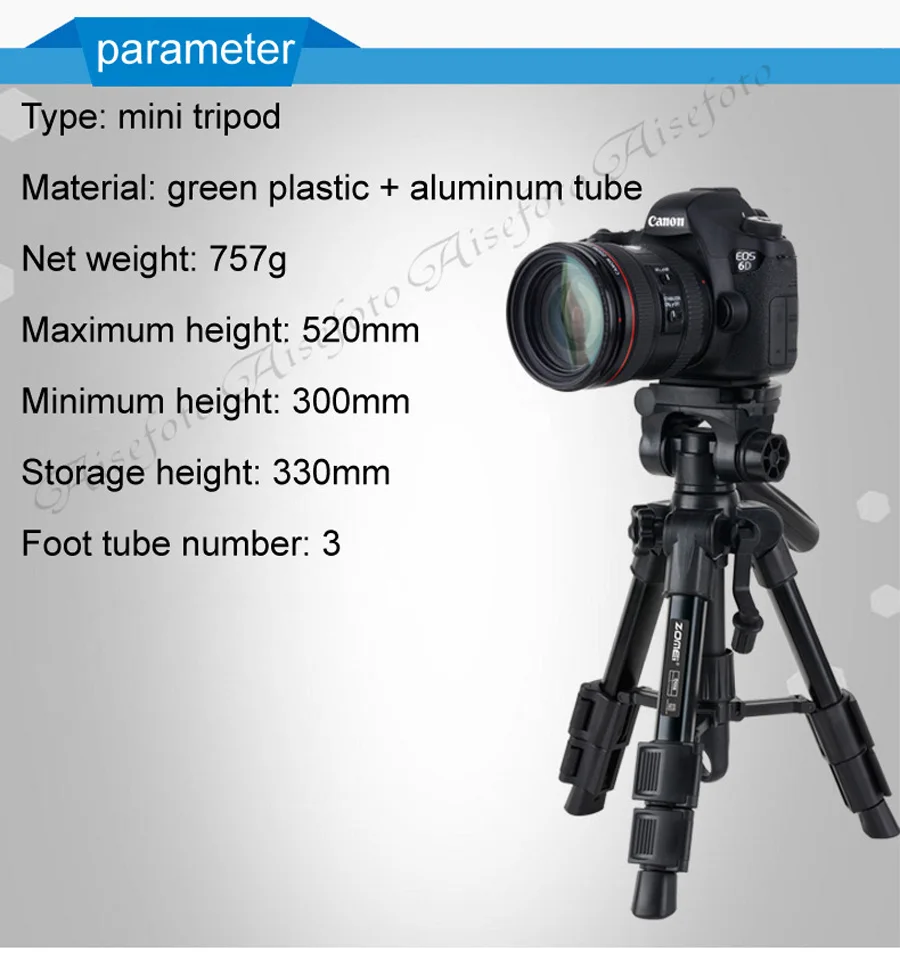 Zomei Lightweight CK30 Mini Travel Tabletop table tripod Desktop Tripod for Canon Nikon DSLR Camera and Mobile Phone | Электроника