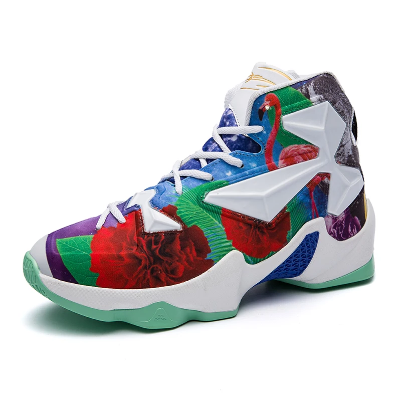 Men's basketball shoes with comfortable inner heel shock absorber anti-skid and anti-wear toes | Спорт и развлечения