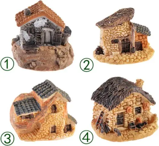 8 видов стилей Mini Stone house украшения для миниатюрных садов игрушки zakka небольшой