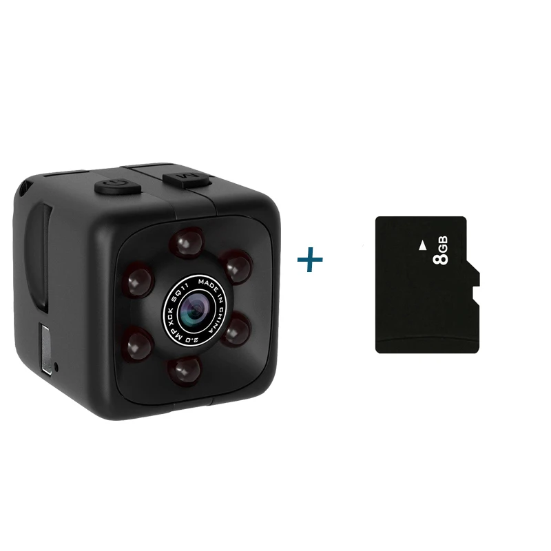 Camera and 8G TFcard Camera SQ11 PRO Mini Camera HD 1080P Camara espia secret camera Support Hiden TFcard PK SQ16 SQ13 SQ12 SQ8 SQ6 SQ19 - Цвет: Camera and 8G TFcard