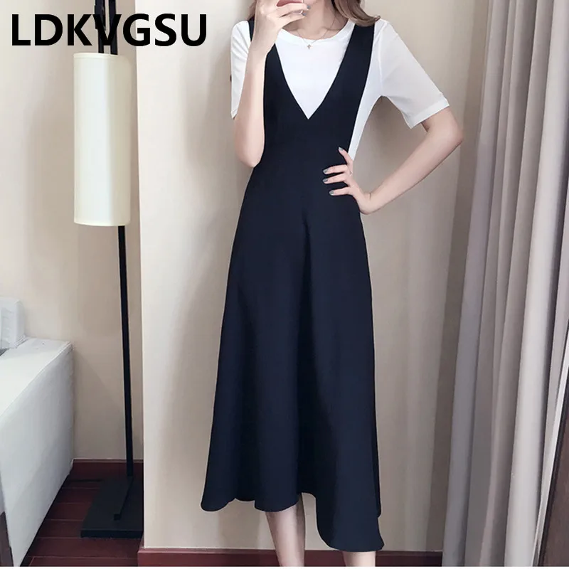 2018 летнее офисное женское платье 5XL комплект из 2 предметов белое элегантное