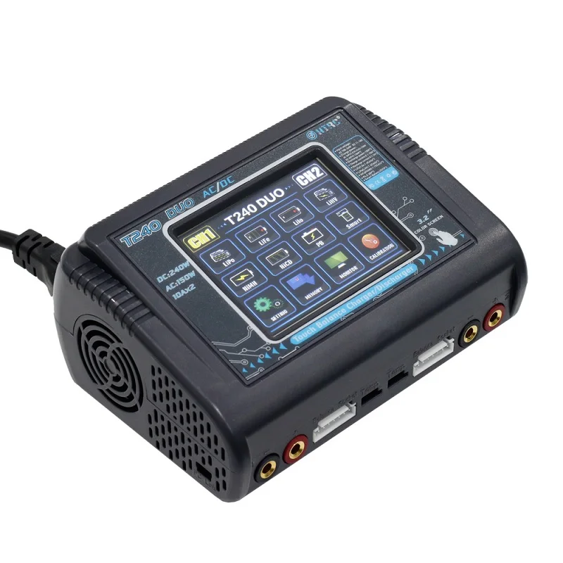 Бесплатная доставка HTRC T240 DUO AC 150 W DC 240 10A Сенсорный экран двухканальный Батарея