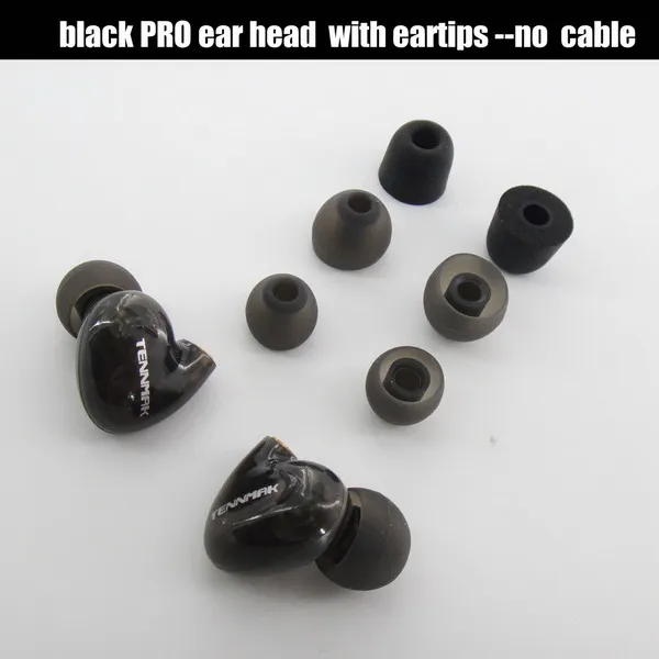Tennmak MMCX Bluetooth беспроводной Detchable кабель для наушников Поддержка AptX для Tennmak PRO PIANO Shure SE215 SE535 SE846 UE900 - Цвет: only  PRO black head