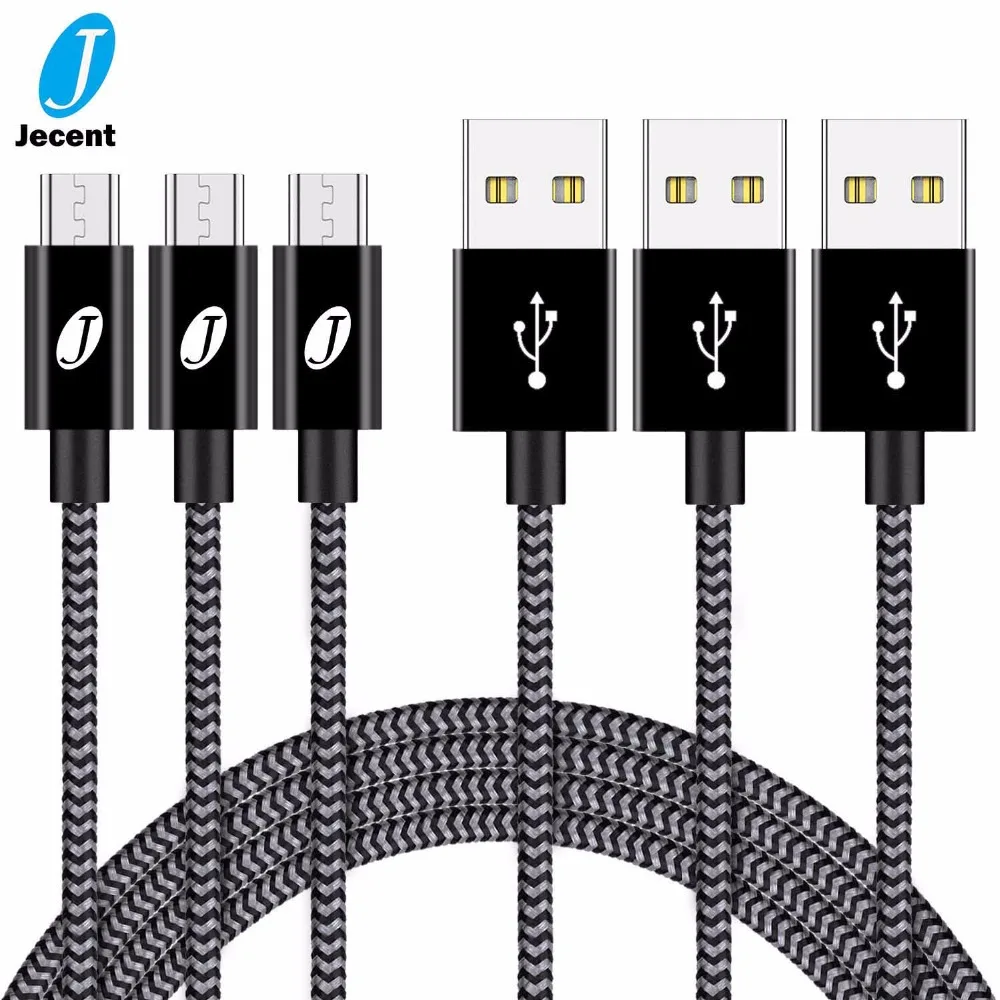 J Jecent 3 упак./лот Micro USB кабель Быстрая зарядка Android Дата-зарядное устройство