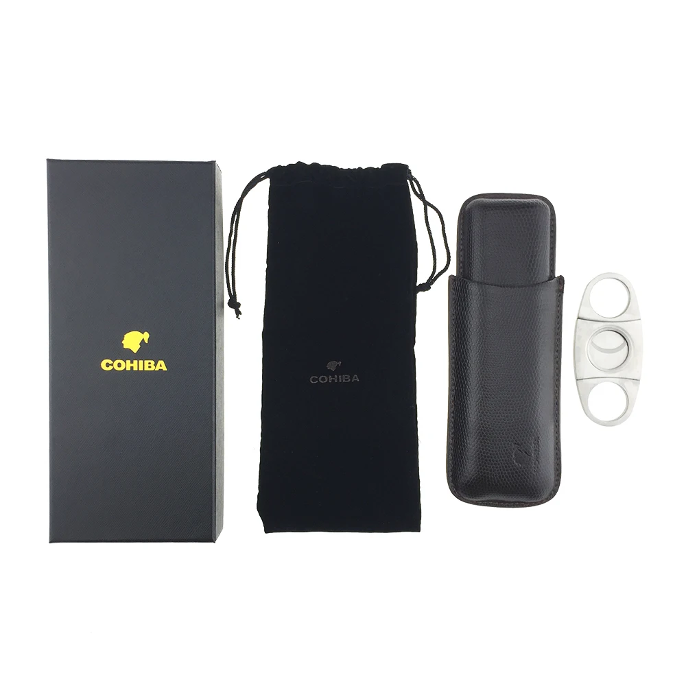 Cohiba модные аксессуары для сигар Путешествия Портативный кожаный чехол держатель