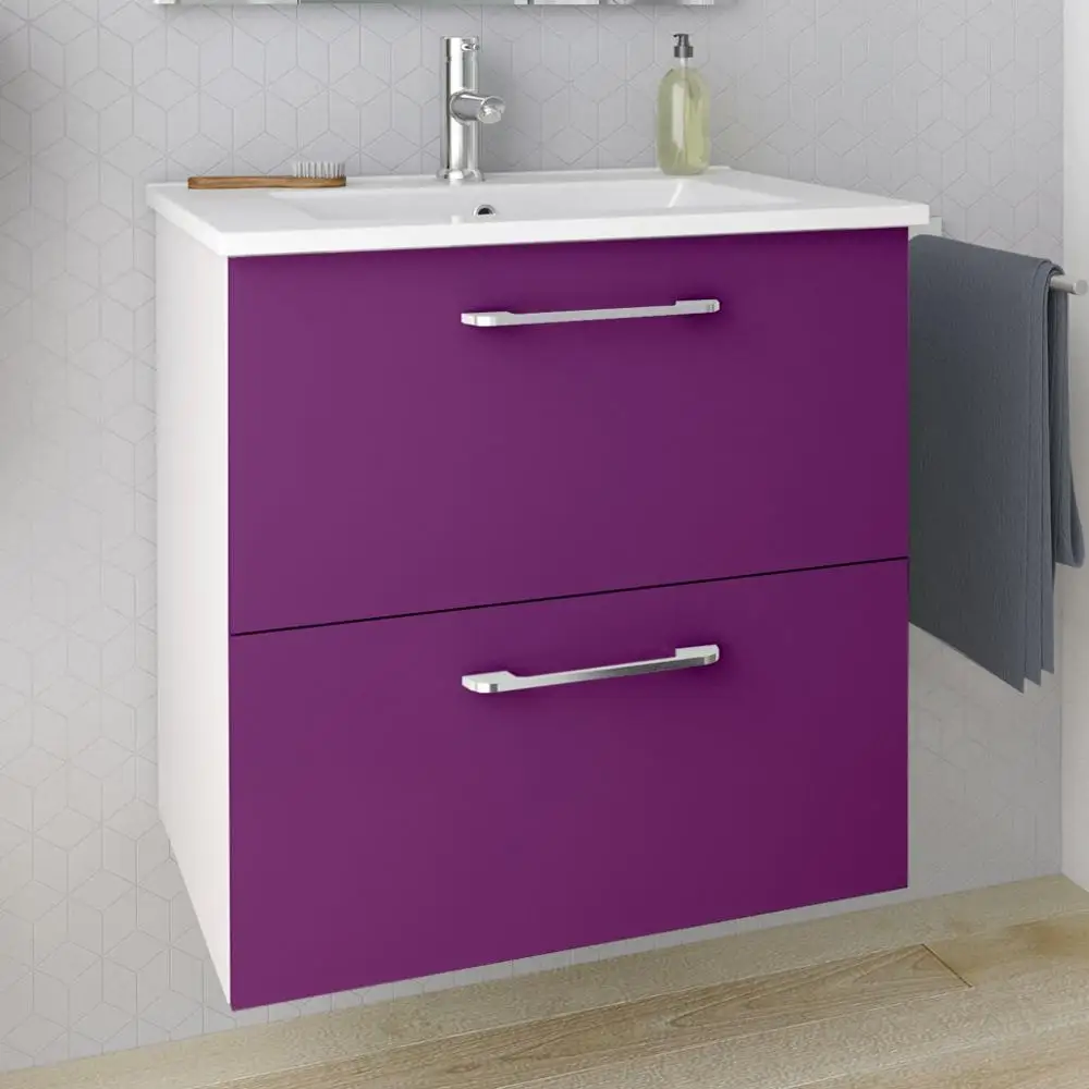 60 см современный шкафчик Под умывальником в ванную набор шкафа Nexo | Фиолетовый