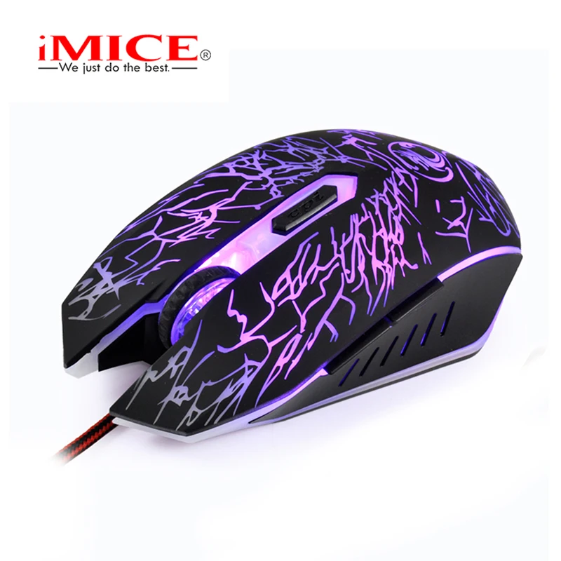 Проводная игровая мышь iMICE X5 6 кнопок 2400DPI оптическая профессиональная геймерская