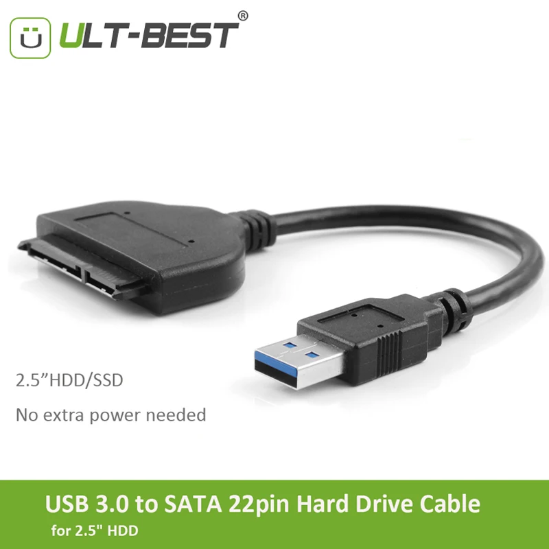 ULT BEST SATA к USB адаптеру USB3.0 кабель 7 + 15 22pin конвертер для 2 5 &quotSATA HDD SSD Внешний жесткий