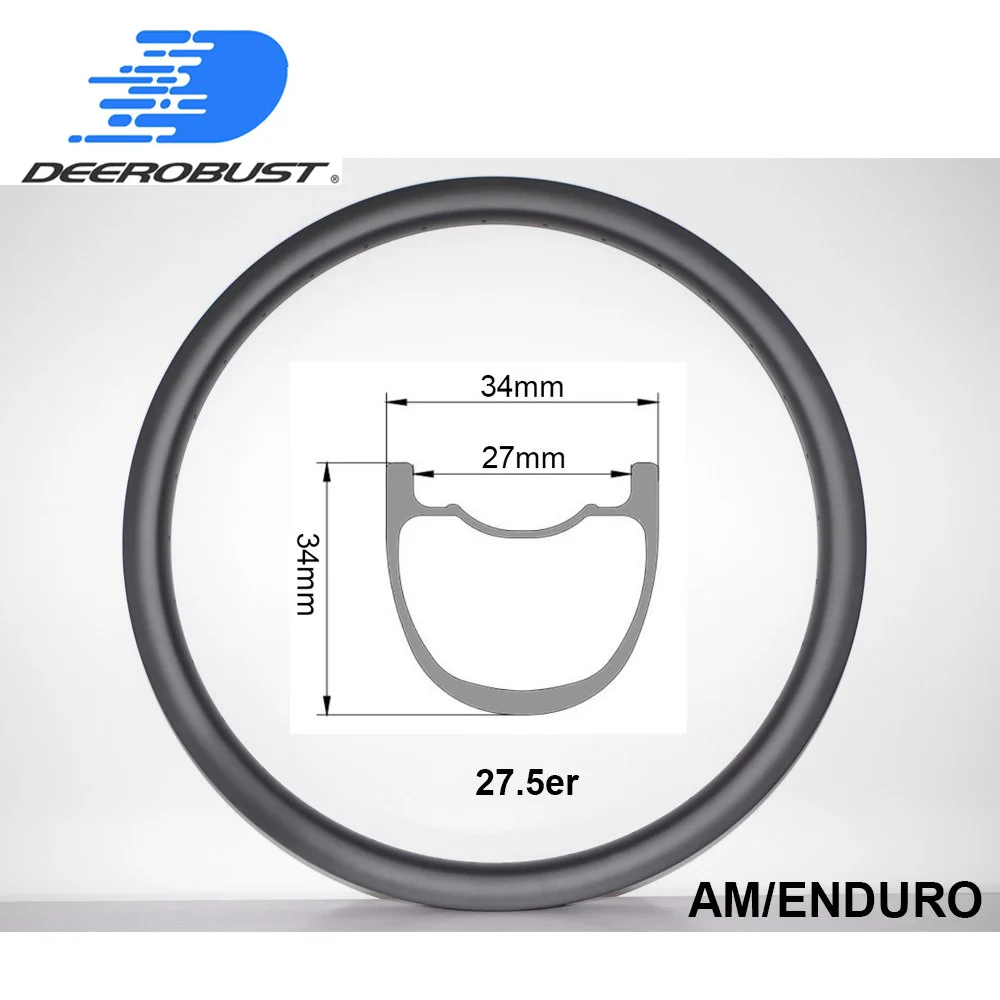 Обода для горного велосипеда 460g 27 5 er AM/ENDURO 34 мм x бескамерная покрышка с капюшоном