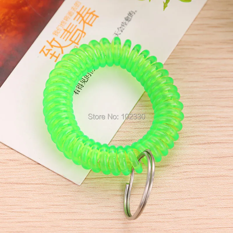 値段 カラフルな春スパイラル手首コイル柔軟なスパイラルコイルリストバンド手首バンドキーリングチェーンキータグ用ジムプール