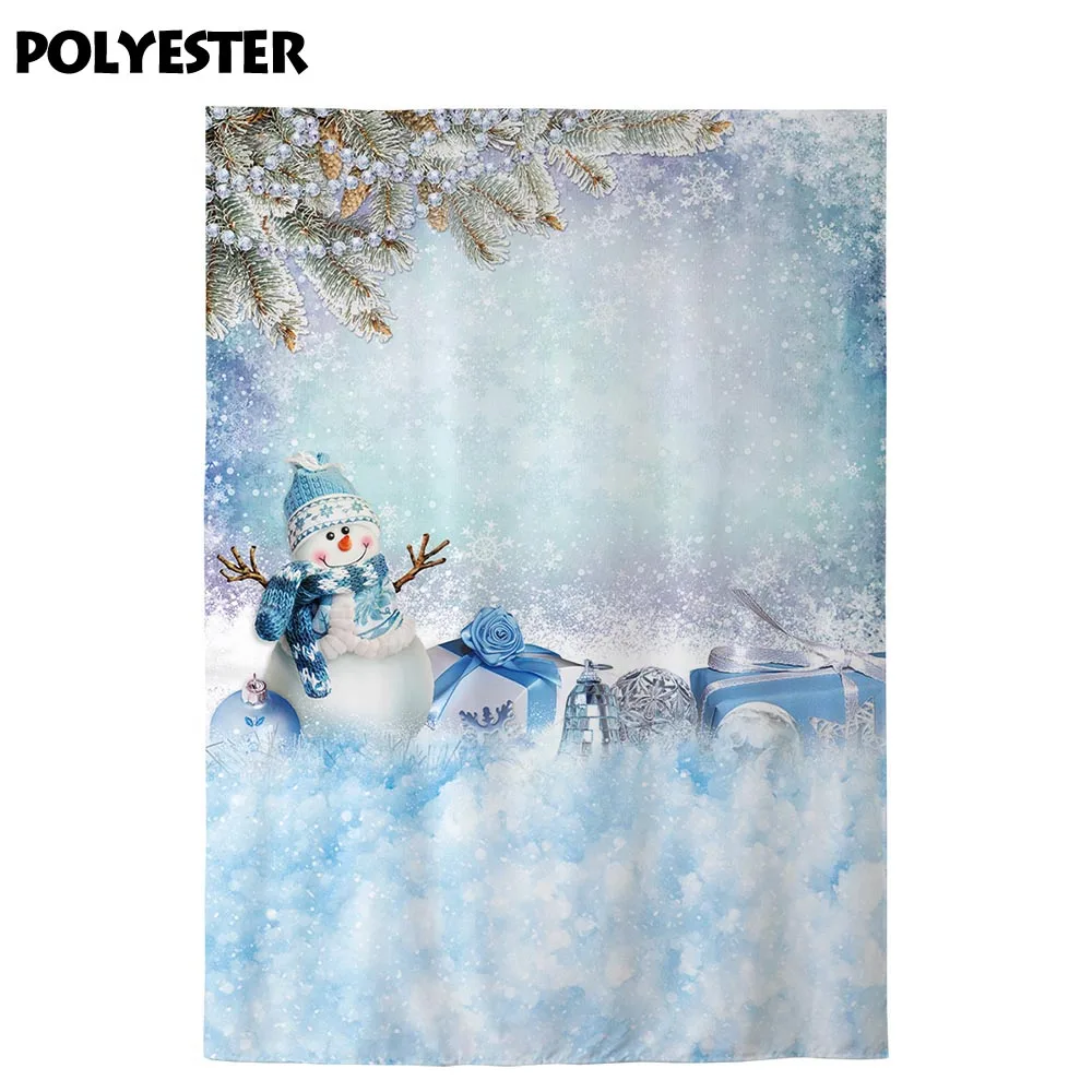 Виниловый Рождественский фон Funnytree для фотосъемки фотостудия снеговик зимний