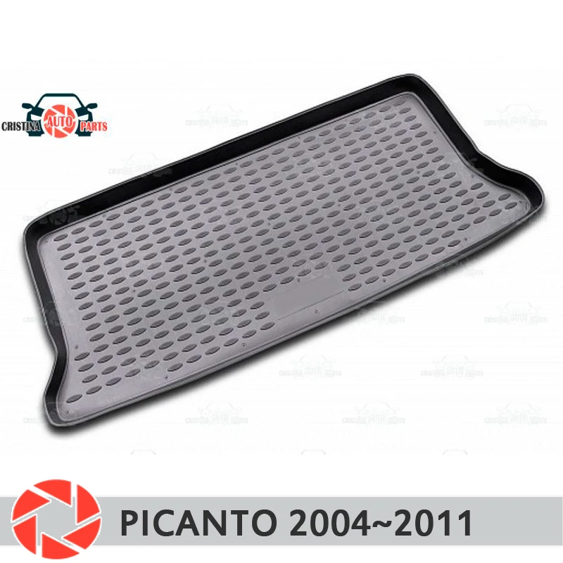 Коврик для багажника Kia Picanto 2004 ~ 2011 напольные коврики Нескользящие