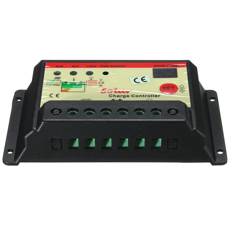 Leora 12V/24V 10A Солнечный контроллер для системы солнечной энергии ЖК дисплей ШИМ