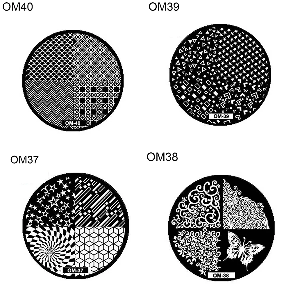 Ногтей штамповки пластины животного сетке Шаблоны маникюр инструмент подарок