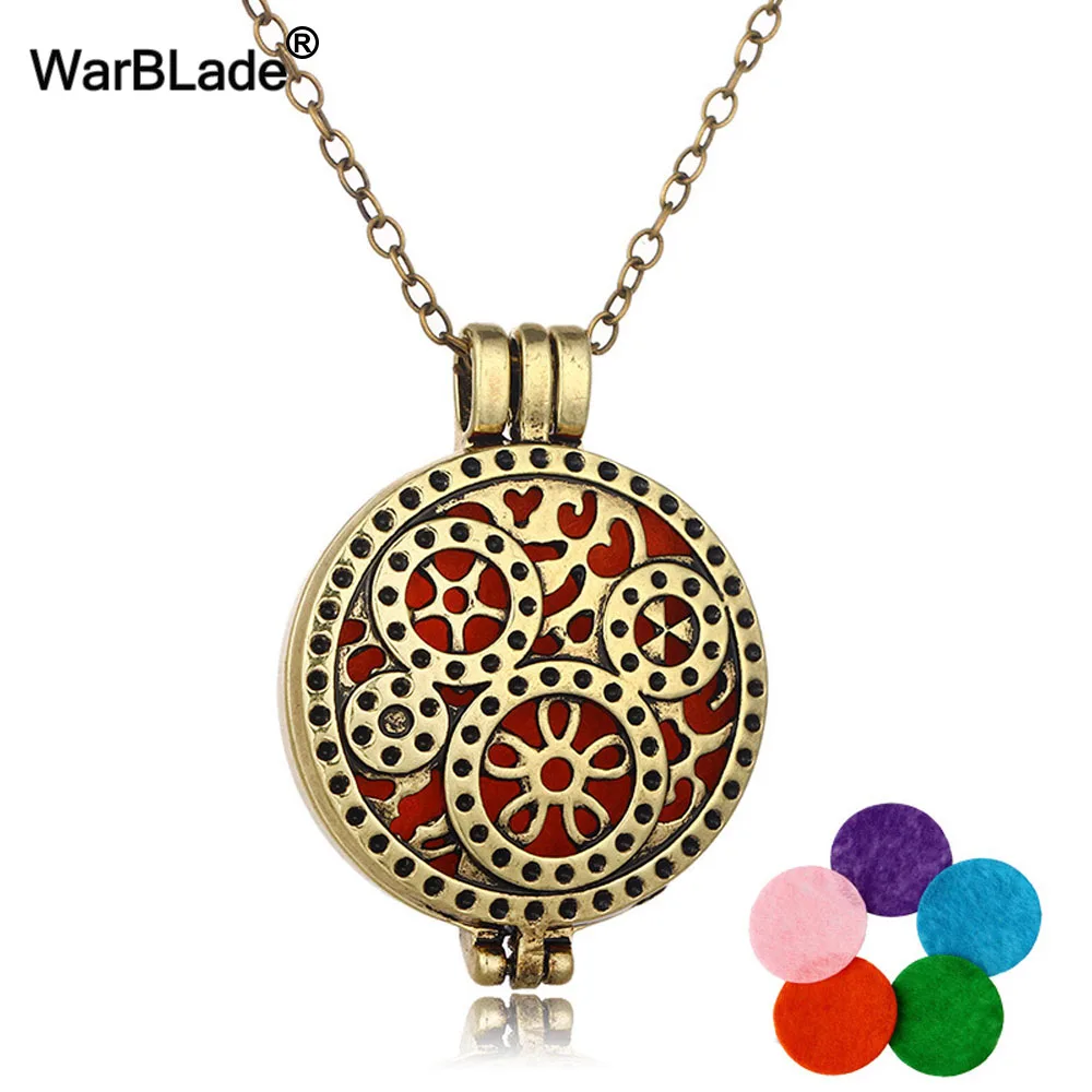 Винтажное ожерелье WarBLade в стиле панк медальон для ароматерапии подвеска духи