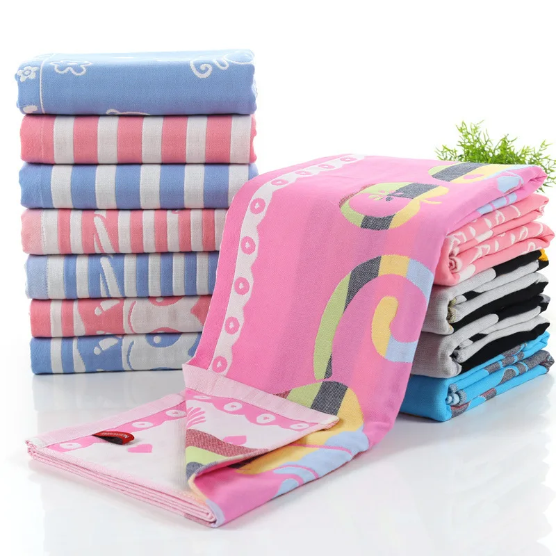 LDAJMW хлопок марли взрослых мультфильм Полотенца Ванна содержит большой толщиной