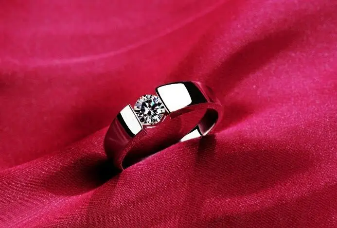 Мужское Винтажное кольцо с фианитом Joyas обручальное красного цвета кристаллом в